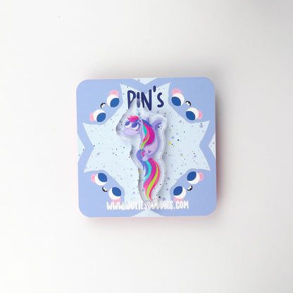 JULIESBUDDIES Pins Licorne arc-en-ciel en Acrylique