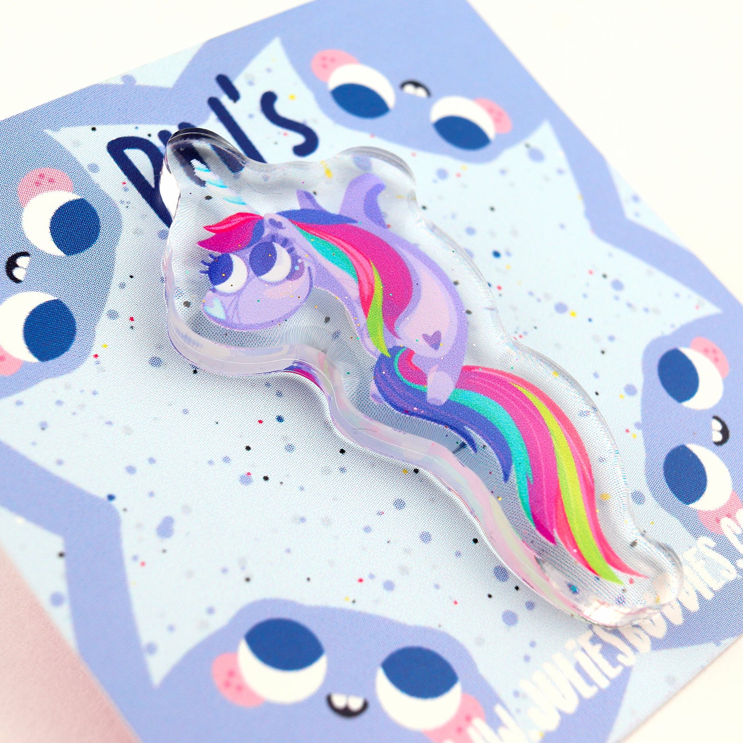 JULIESBUDDIES Pins Licorne arc-en-ciel en Acrylique