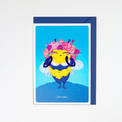 JULIESBUDDIES Postcard Pretty Bumblebee