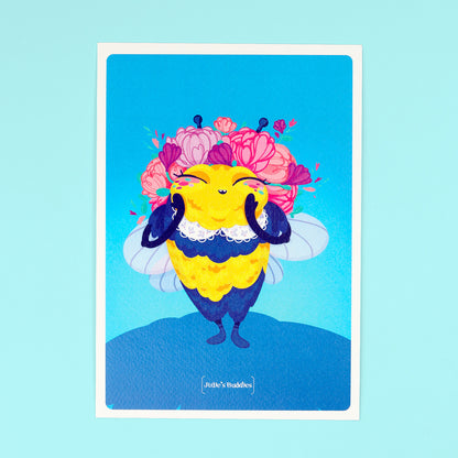 JULIESBUDDIES Postcard Pretty Bumblebee