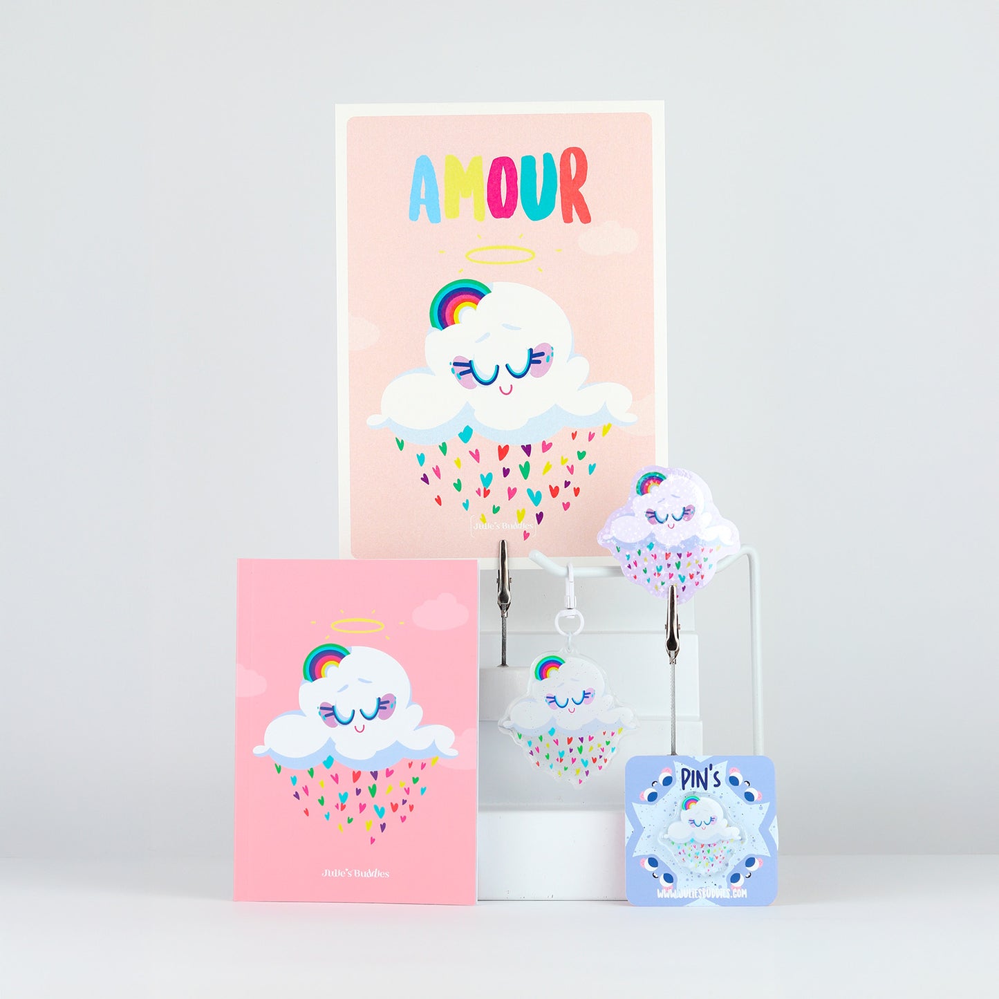 JULIESBUDDIES Carnet A6 à couverture souple "Nuage d'Amour"