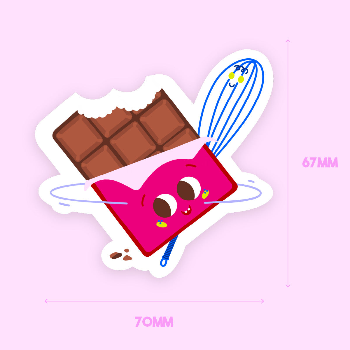 JULIESBUDDIES Yummy Chocolate Bar Individual Sticker