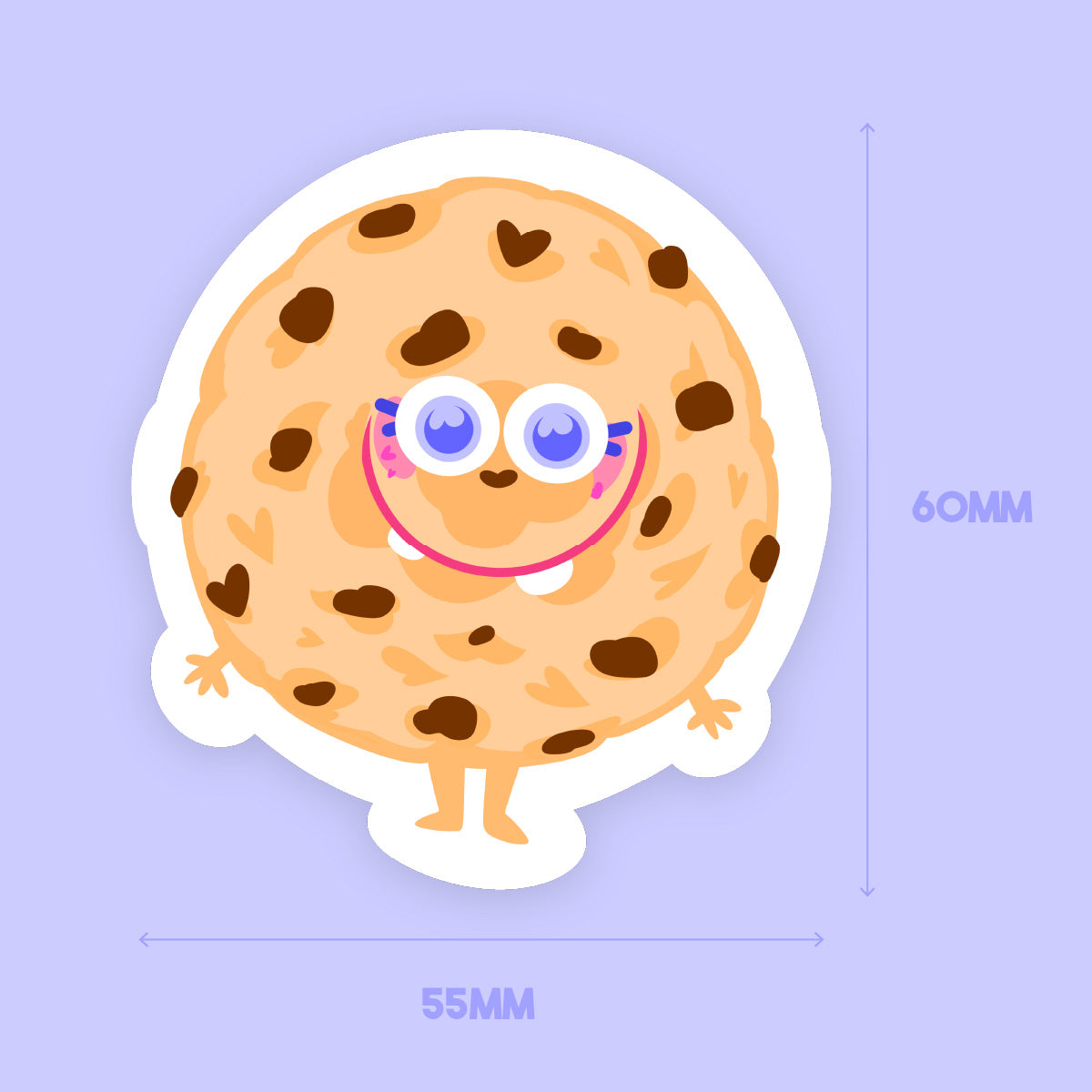 JULIESBUDDIES Chocolate Chip Cookie Individual Sticker