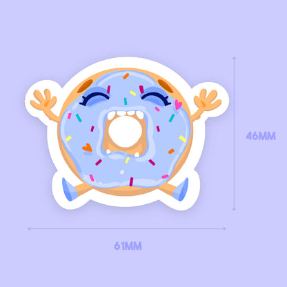 JULIESBUDDIES Yawning Donut Individual Sticker