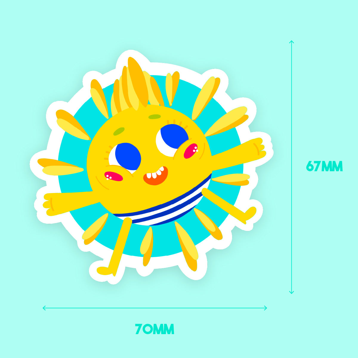 JULIESBUDDIES Smiley Sun Individual Sticker