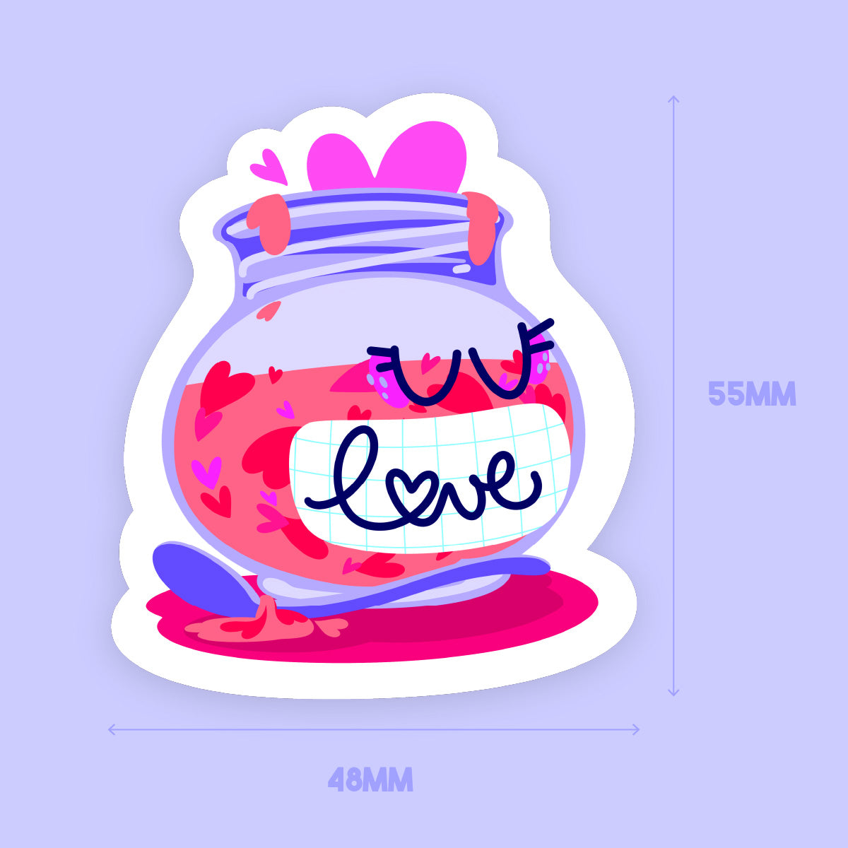 JULIESBUDDIES Love Jam Jar Individual Sticker