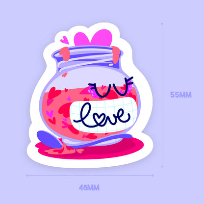 JULIESBUDDIES Love Jam Jar Individual Sticker