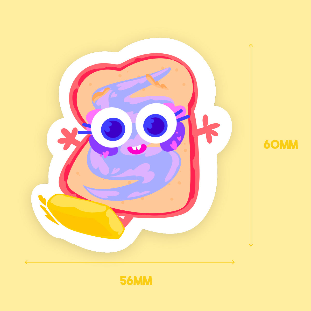 JULIESBUDDIES Peanut Butter and Jelly Individual Sticker