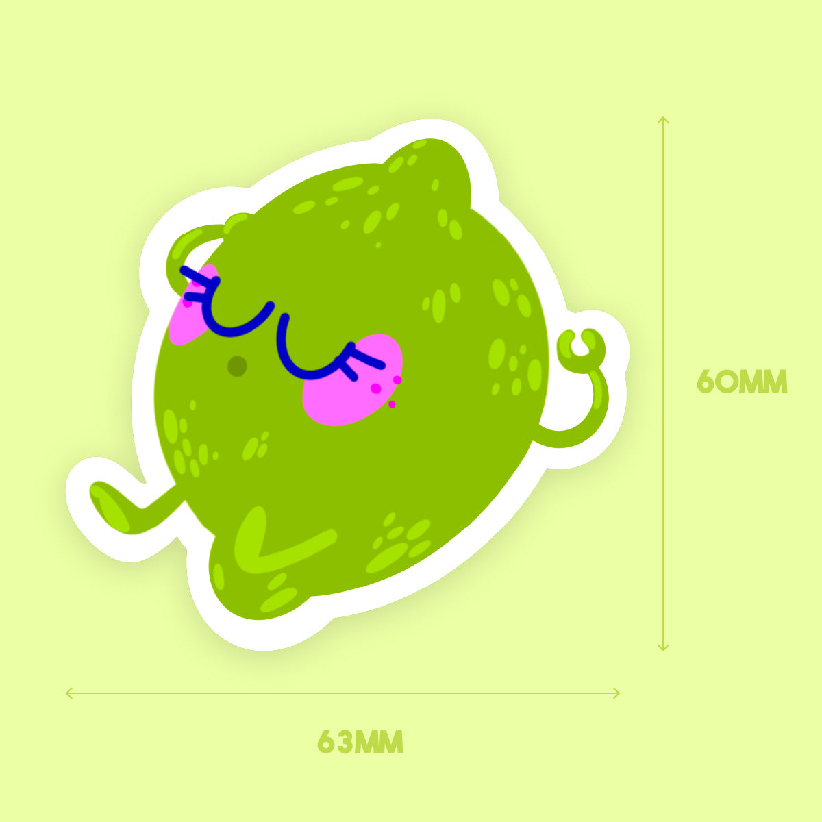 JULIESBUDDIES Meditating Lime Individual Sticker