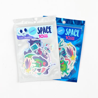 Stickers JULIESBUDDIES Pack de 10 autocollants spatiaux holographiques