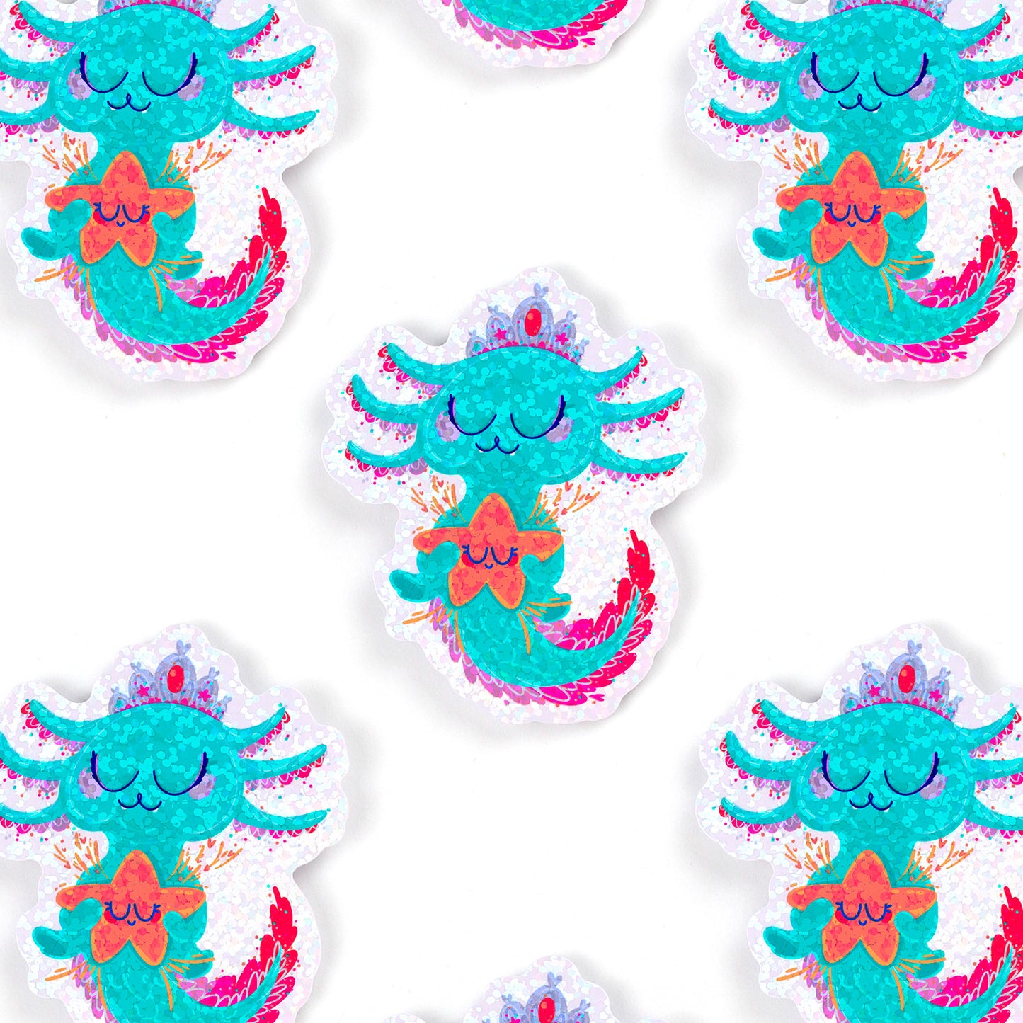 JULIESBUDDIES Autocollant individuel Axolotl
