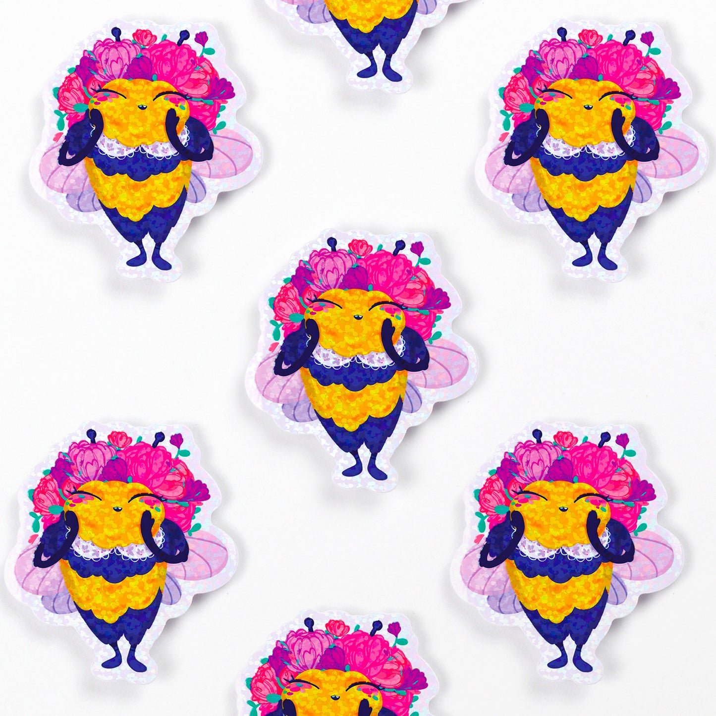 JULIESBUDDIES Autocollant individuel Abeille reine de beauté