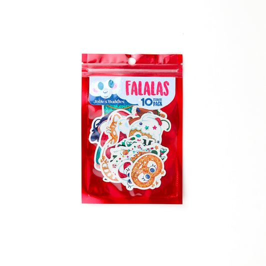 Lot de 10 autocollants scintillants de Noël « Falalas » JULIESBUDDIES