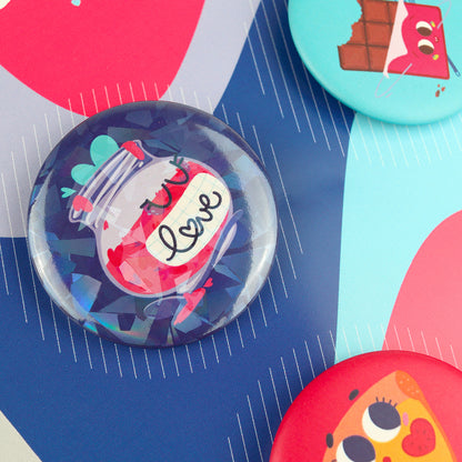 JULIESBUDDIES Pack Yum Yum (Miam Miam) - Lot de badges