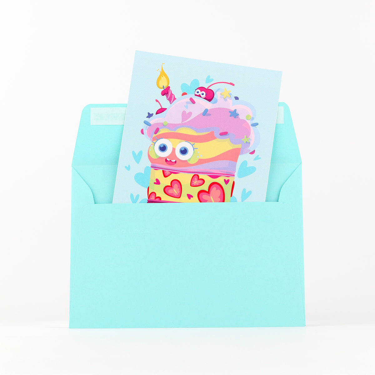 JULIESBUDDIES Birthday Cake Postcard