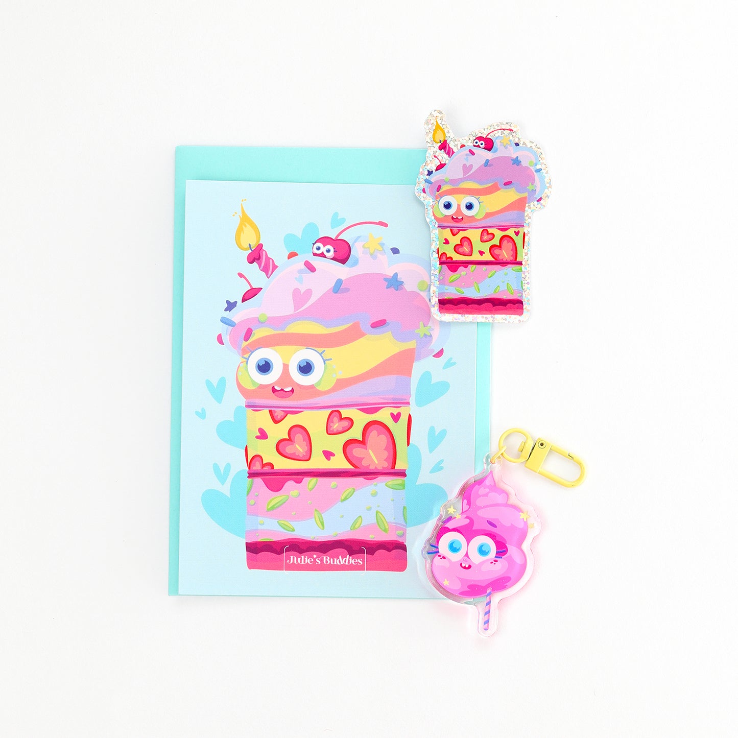 JULIESBUDDIES Cake Slice Glitter Sticker