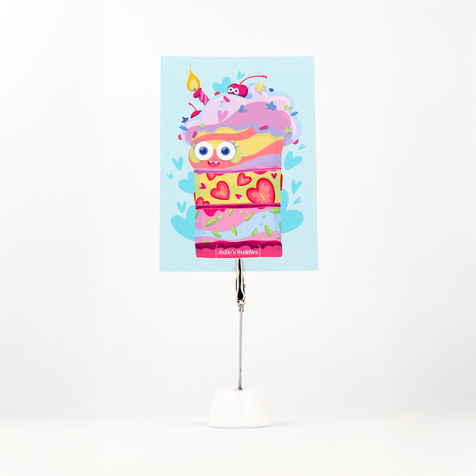 JULIESBUDDIES Birthday Cake Postcard