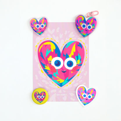 JULIESBUDDIES Postcard Colorful Heart