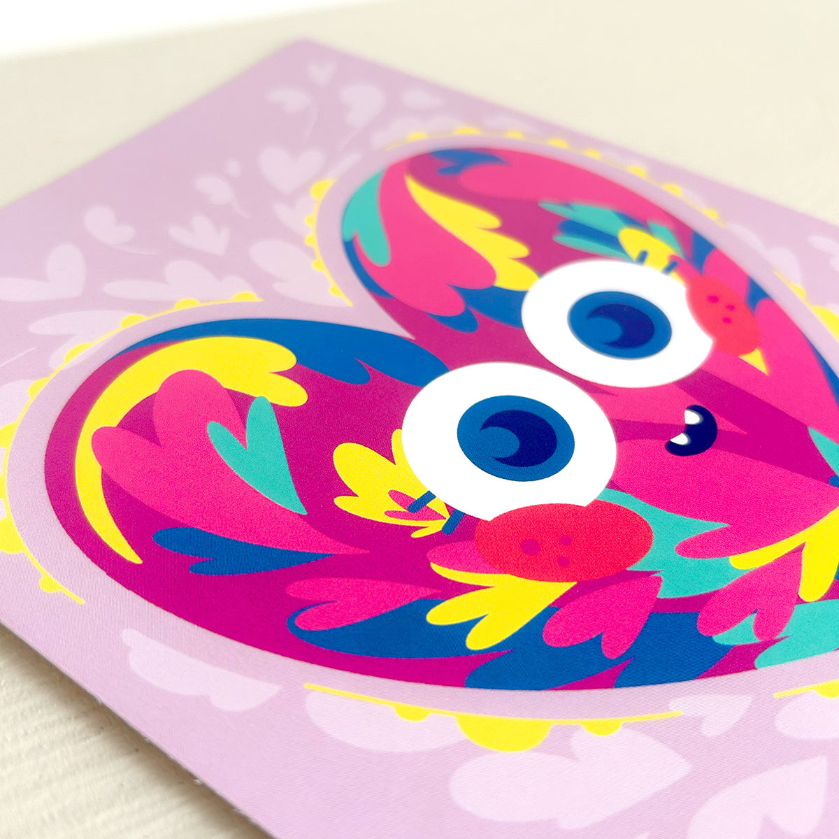 JULIESBUDDIES Postcard Colorful Heart