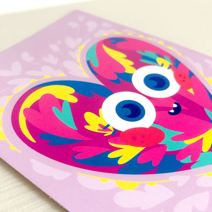 JULIESBUDDIES Postcard Colorful Heart