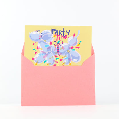 JULIESBUDDIES Balloon Dog Postcard