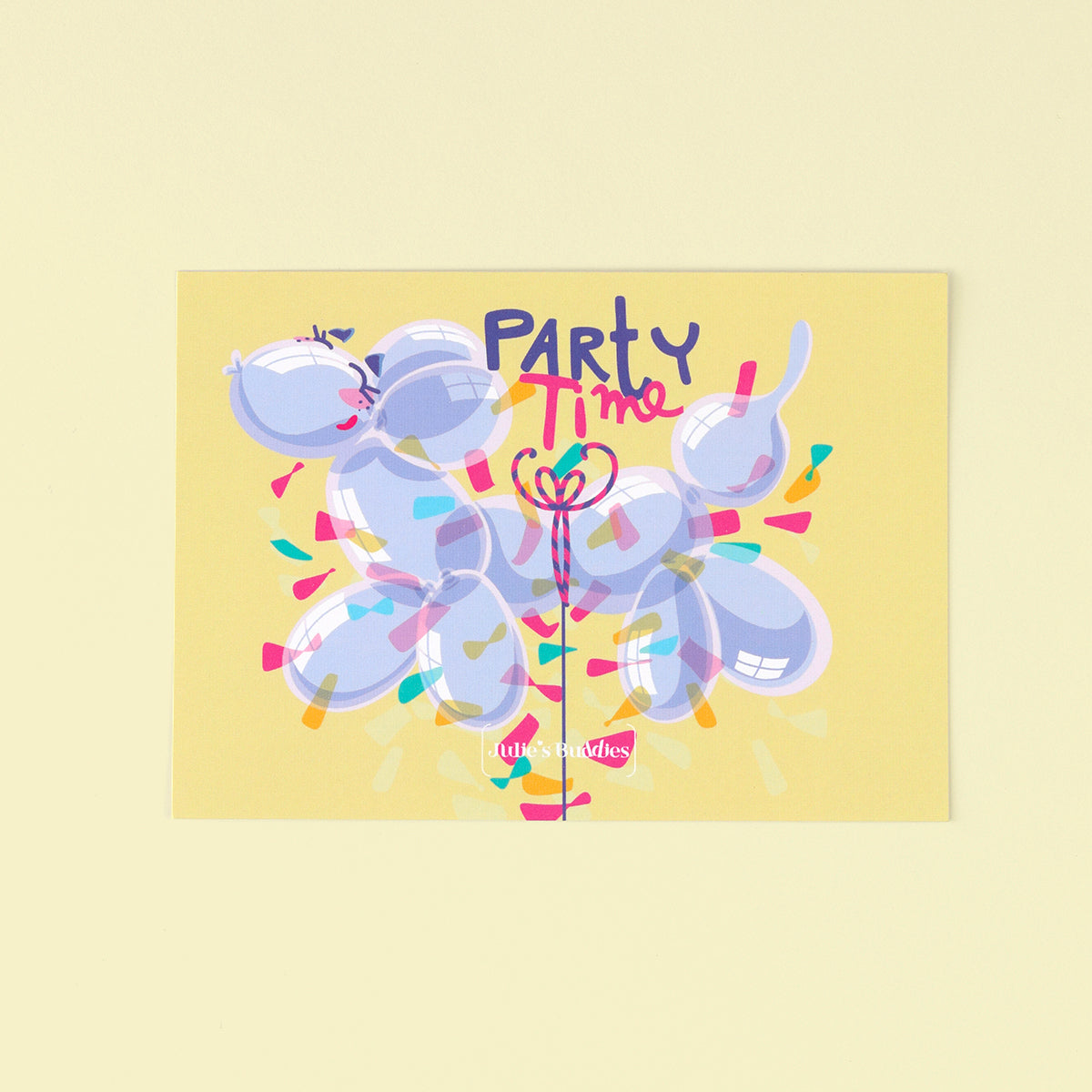 JULIESBUDDIES Balloon Dog Postcard