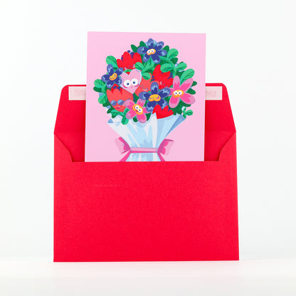 JULIESBUDDIES Bouquet of Flowers Postcard