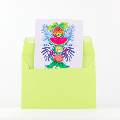 JULIESBUDDIES Fruits Totem Postcard
