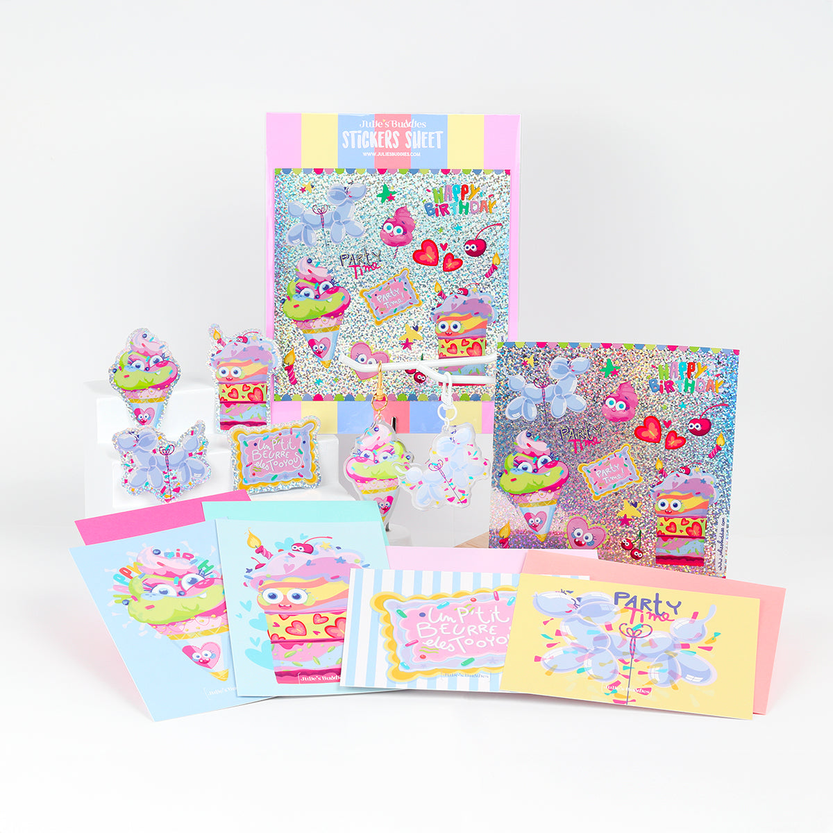 JULIESBUDDIES Ice Cream Acrylic Keychain