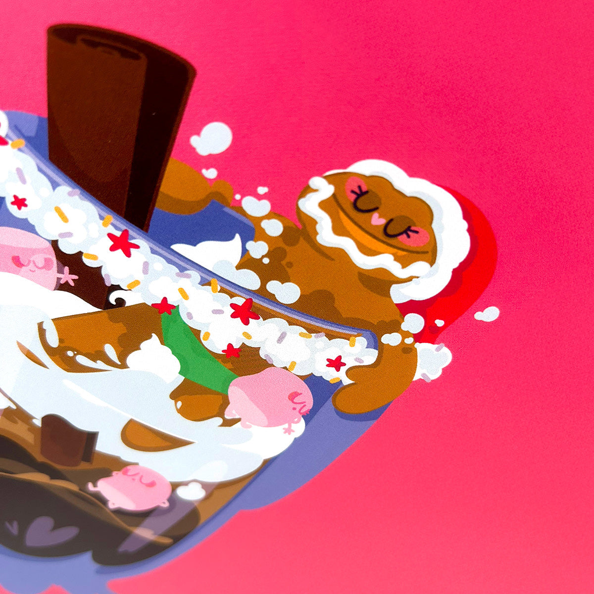 JULIESBUDDIES Postcard Indulging Gingerbread Man