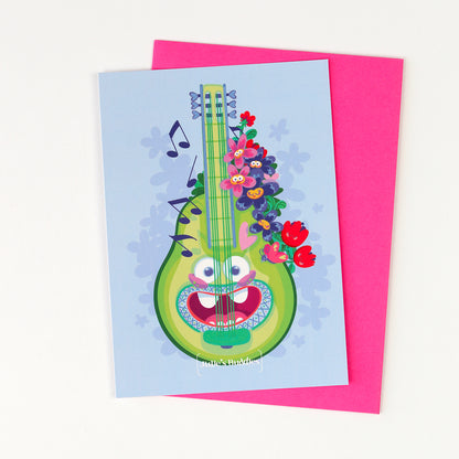 JULIESBUDDIES Guitar Postcard