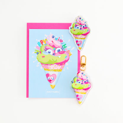 JULIESBUDDIES Ice Cream Cone Postcard