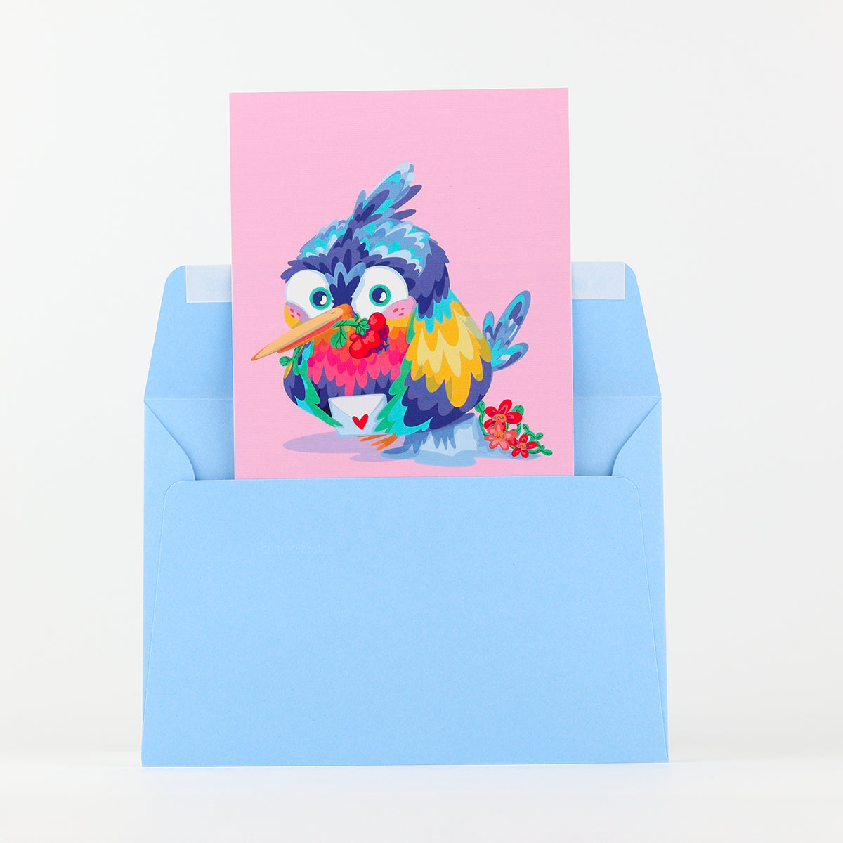 JULIESBUDDIES Bird Postcard