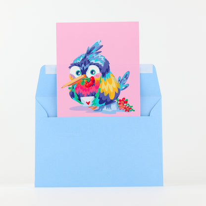 JULIESBUDDIES Bird Postcard