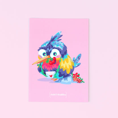 JULIESBUDDIES Bird Postcard