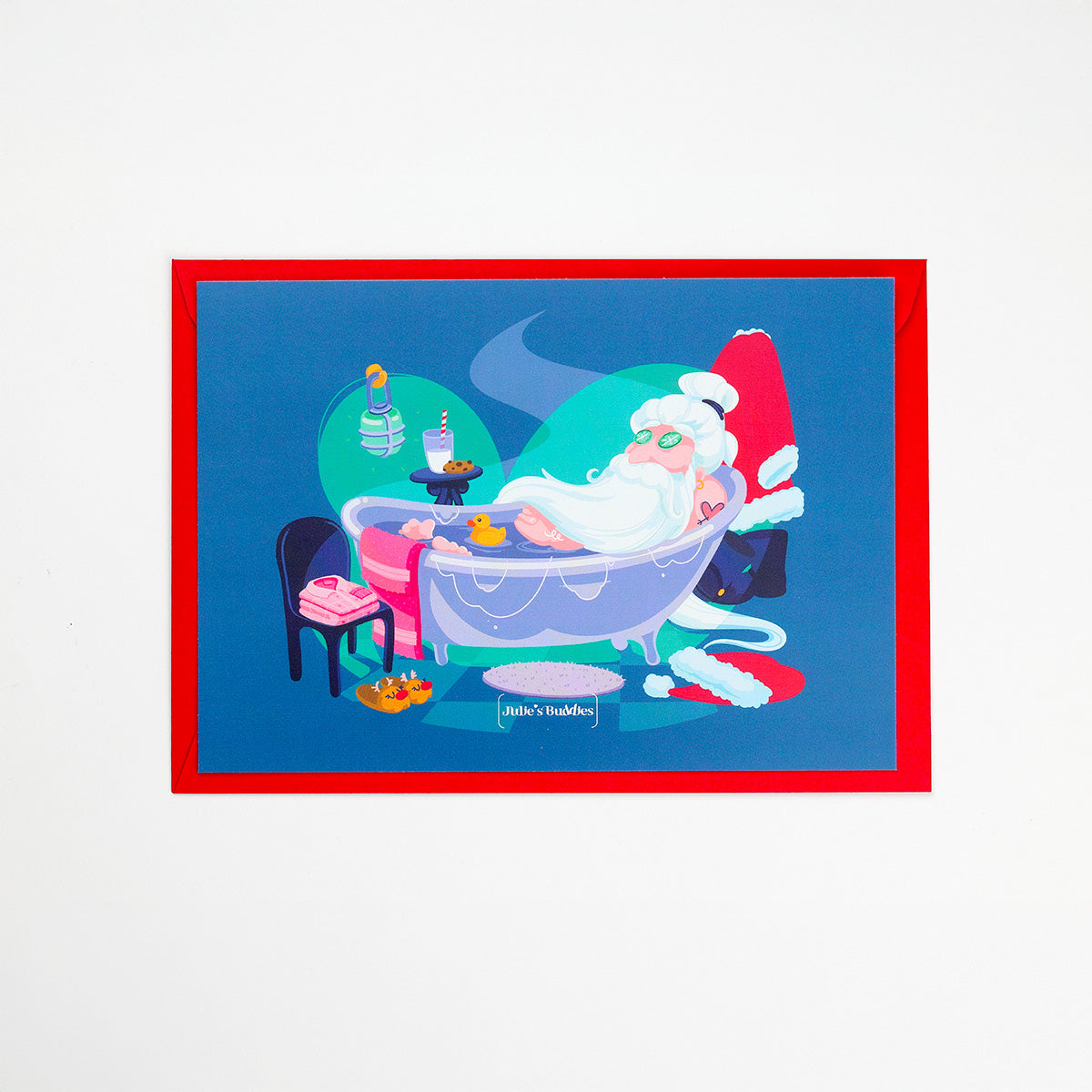 Carte postale JULIESBUDDIES Le repos secret du Père Noël