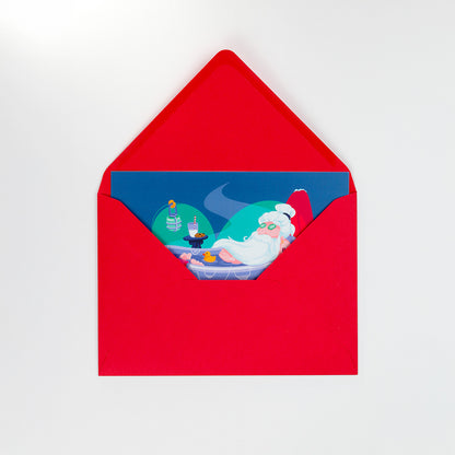 Carte postale JULIESBUDDIES Le repos secret du Père Noël