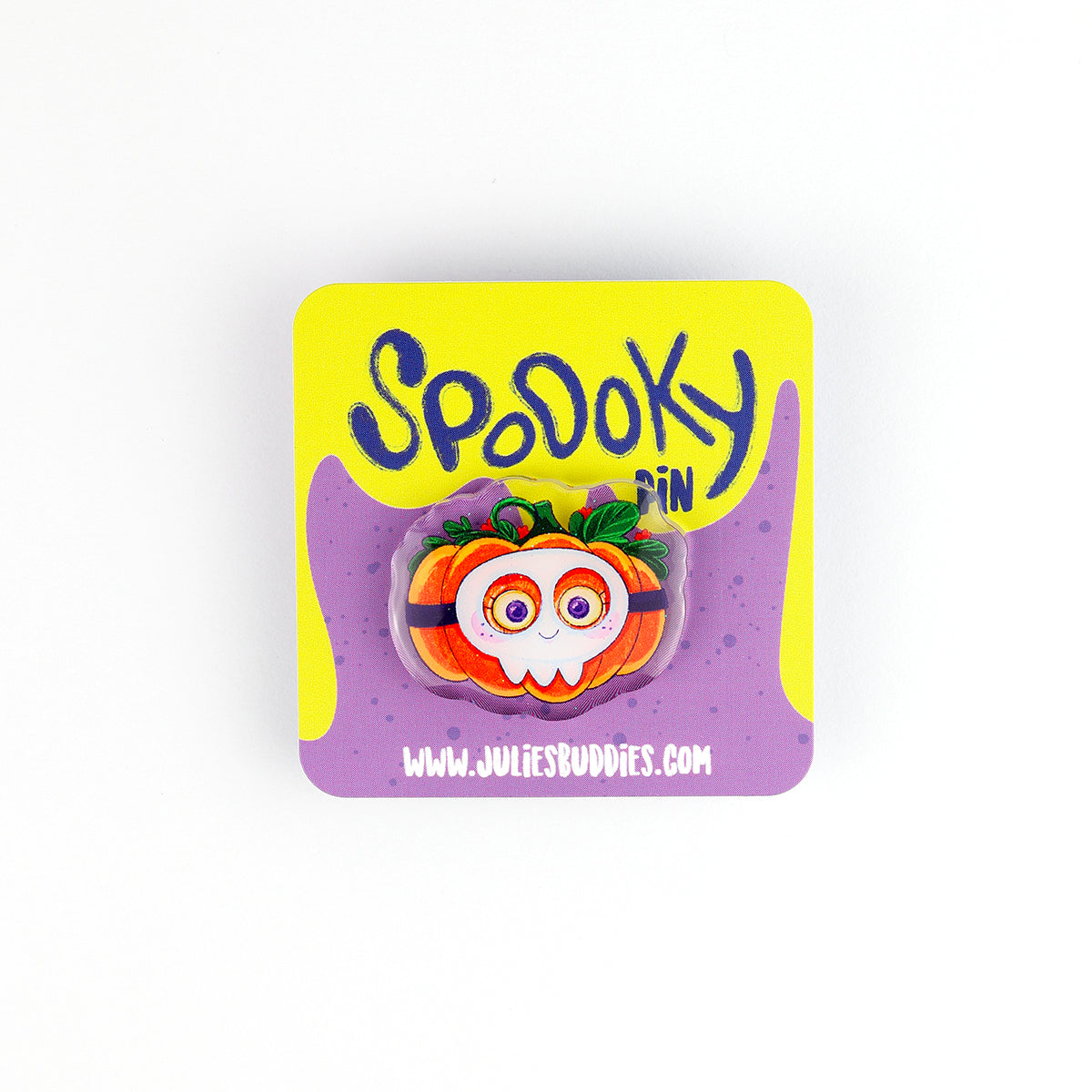 JULIESBUDDIES Pins Citrouille squelette en Acrylique