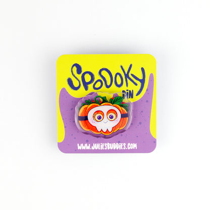 JULIESBUDDIES Pins Citrouille squelette en Acrylique