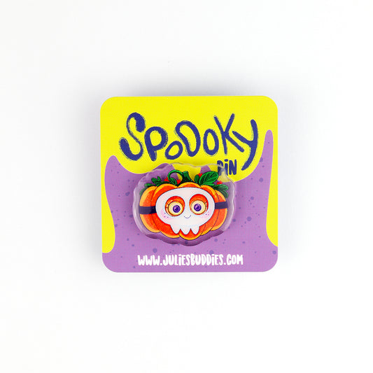 JULIESBUDDIES Pins Citrouille squelette en Acrylique
