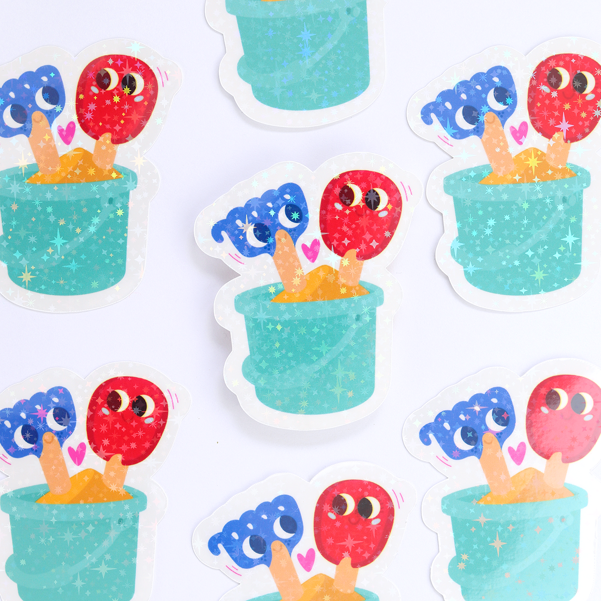 JULIESBUDDIES Sand Toys Lovers Individual Sticker