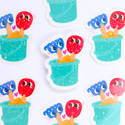 JULIESBUDDIES Sand Toys Lovers Individual Sticker