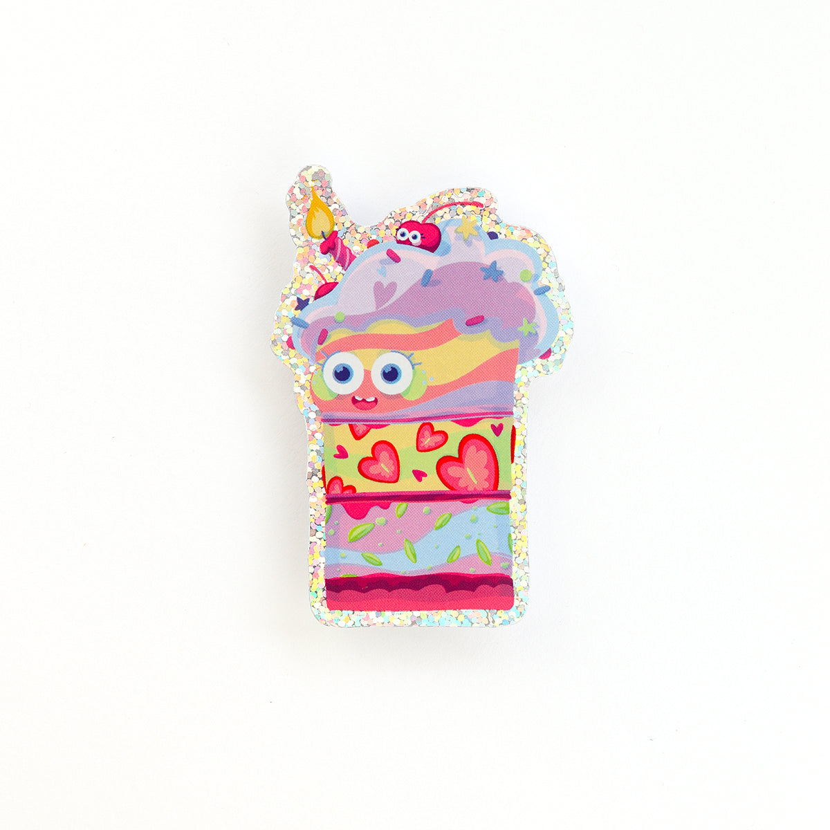 JULIESBUDDIES Cake Slice Glitter Sticker
