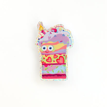JULIESBUDDIES Cake Slice Glitter Sticker
