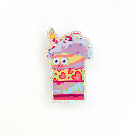 JULIESBUDDIES Cake Slice Glitter Sticker