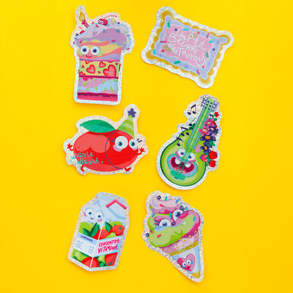 JULIESBUDDIES Ice Cream Glitter Sticker