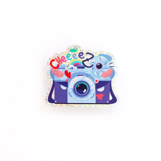 JULIESBUDDIES "Cheeez" Camera Glitter Sticker