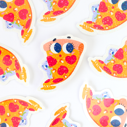 JULIESBUDDIES Cheesy Pizza Individual Sticker