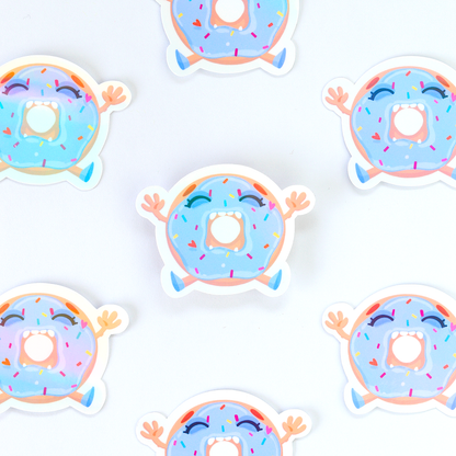 JULIESBUDDIES Yawning Donut Individual Sticker