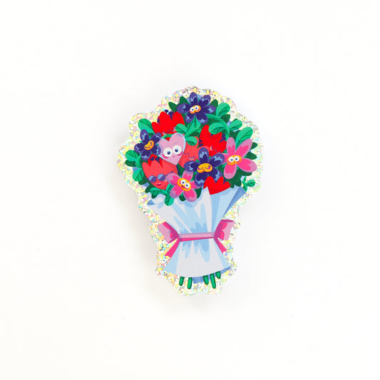 JULIESBUDDIES  Flower Bouquet Glitter Sticker